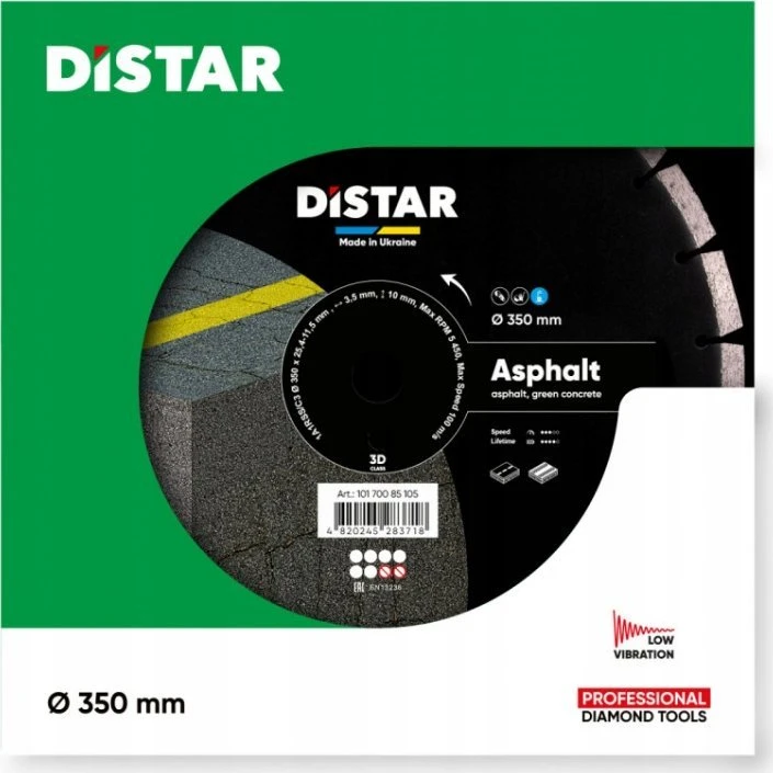 Deimantinis pjovimo diskas DISTAR 10170085108; 400x25,4x3,5 mm