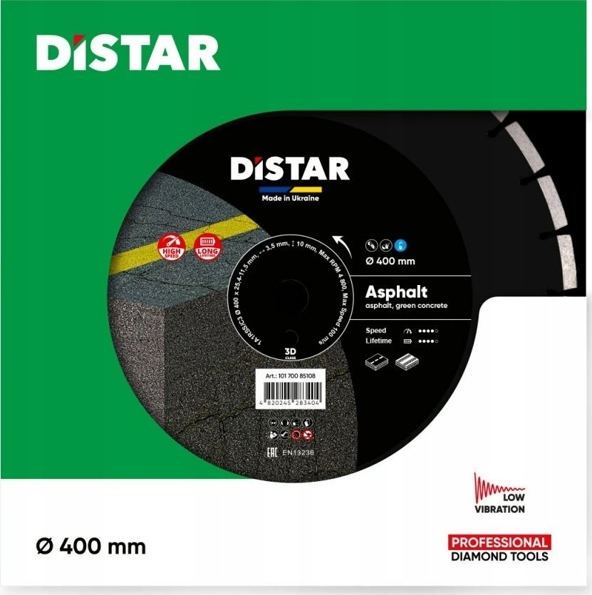Deimantinis pjovimo diskas DISTAR 10170085108; 400x25,4x3,5 mm