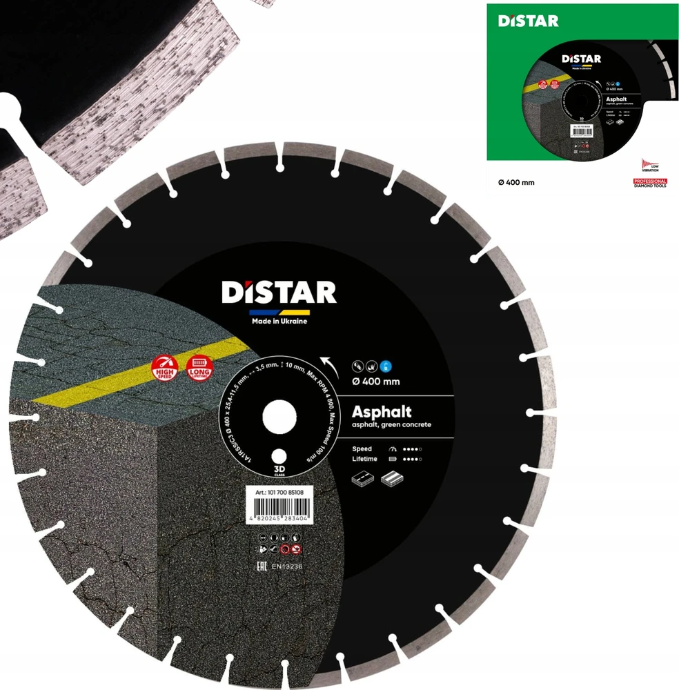 Deimantinis pjovimo diskas DISTAR 10170085108; 400x25,4x3,5 mm