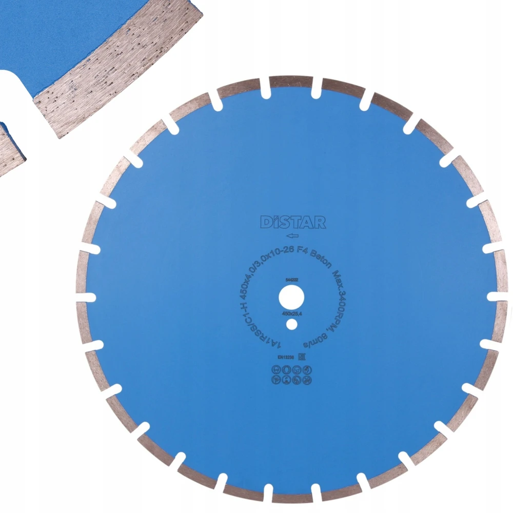 Deimantinis diskas šlapiam betono pjovimui DISTAR 10170085152; 450 mm; 25,4 mm; 4,0 mm