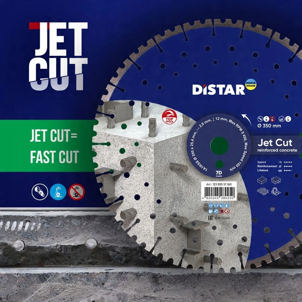 350mm DISTAR JetCUT deimantinis diskas armuotam betonui