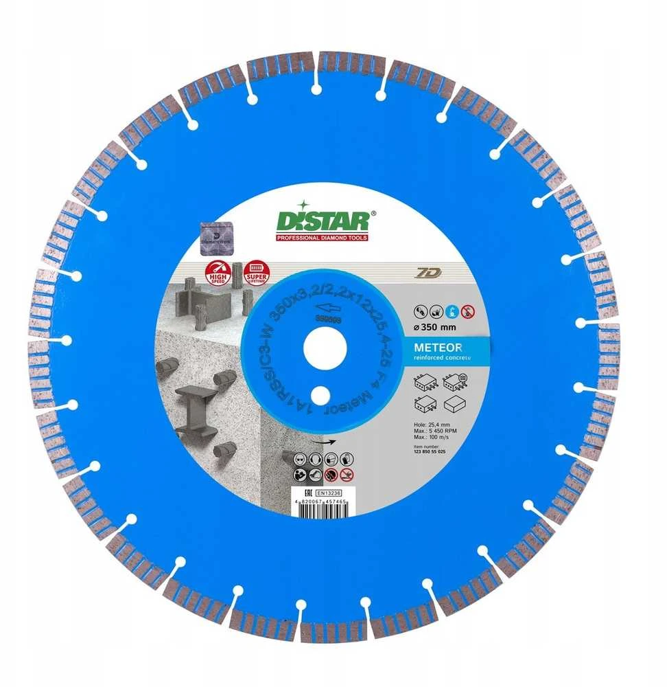 Distar 350 mm x 25.4 Meteor H15 deimantinis betono pjovimo diskas
