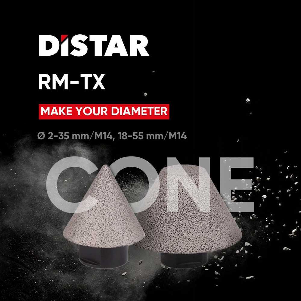 M14 Kūginė deimantinė freza Distar Cone 2-35mm