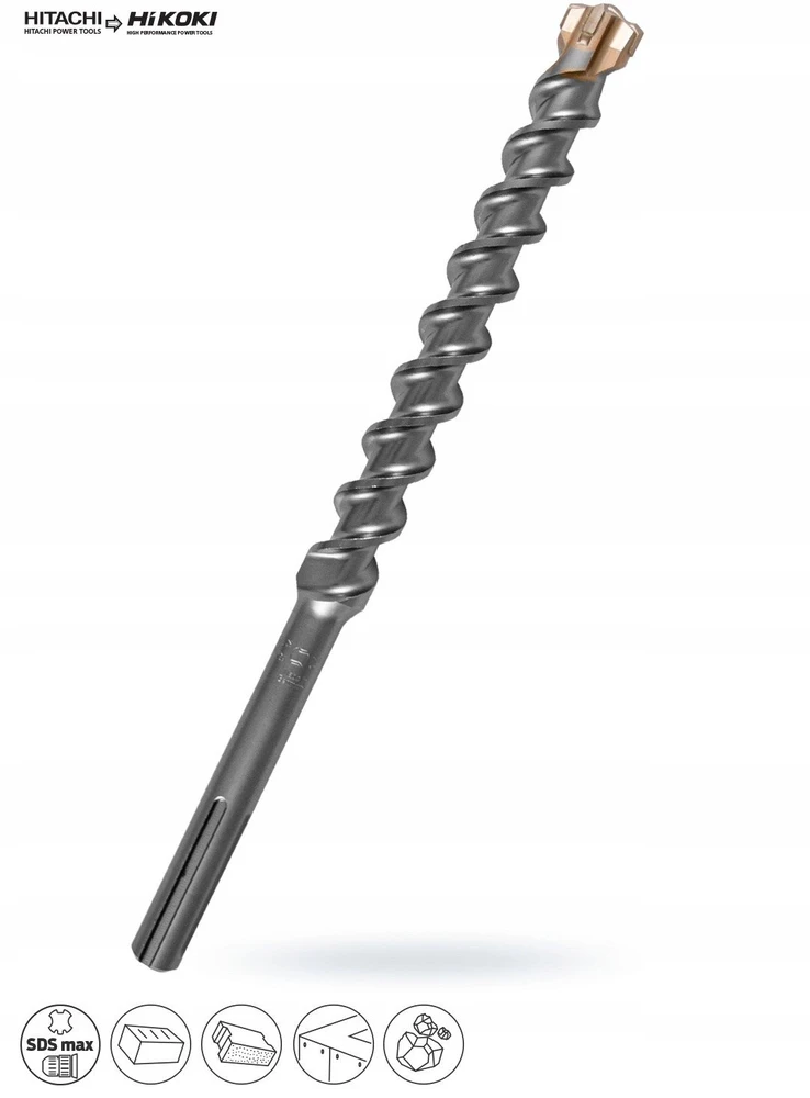 HIKOKI SDS MAX grąžtas su keturiomis briaunomis 18 x 540mm