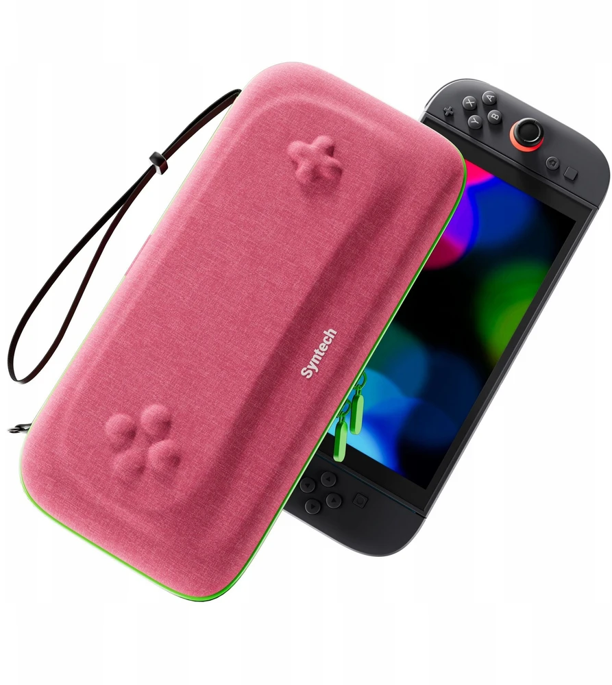 Mimd Kietas standus dėklas Nintendo Switch 2 / G11 rausvai žalias (SB11133)