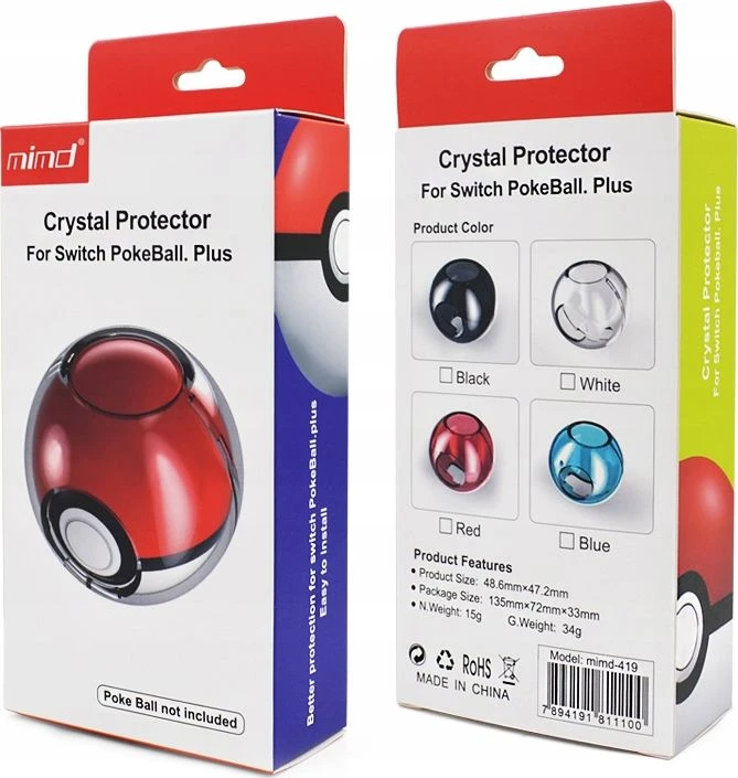 Mimd Clear dėklas, skirtas Pokeball Nintendo Switch bespalvis