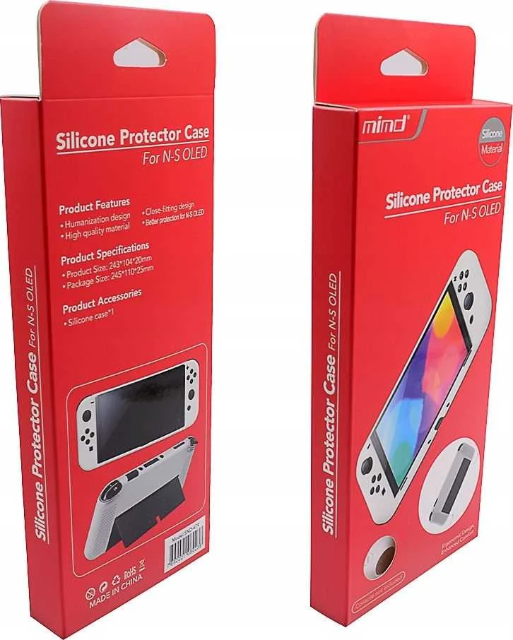 Mimd silikoninis dėklas, skirtas Nintendo Switch Baltas