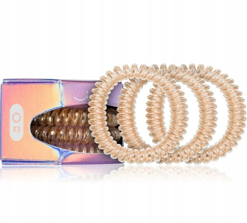 Invisibobble plaukų gumytės Slim Premium Bronze me Pretty 3 vnt.