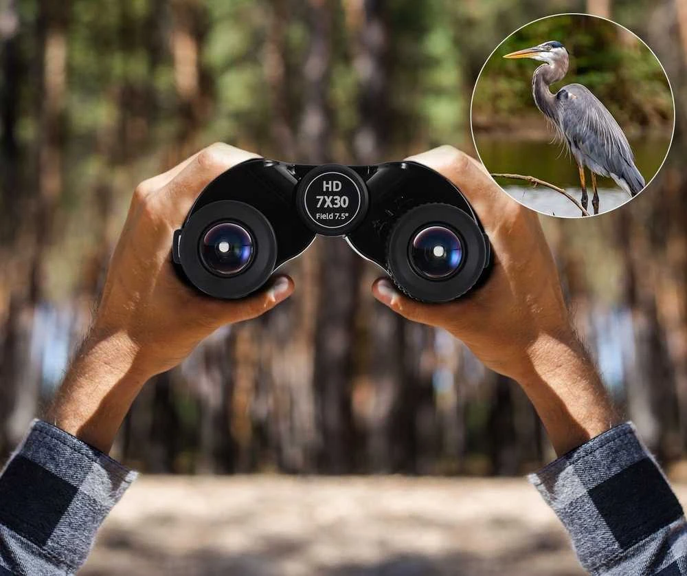 Žiūronai Mini K&F Concept Zoom 7x30mm 7x30 IP65 BAK4 + dėklas / KF33.094