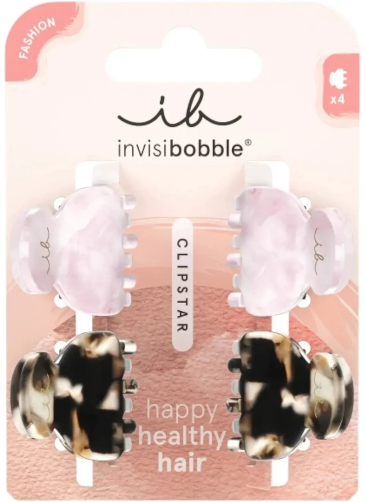 Invisibobble Plaukų segtukas Clipstar Petit Four New 4 vnt.