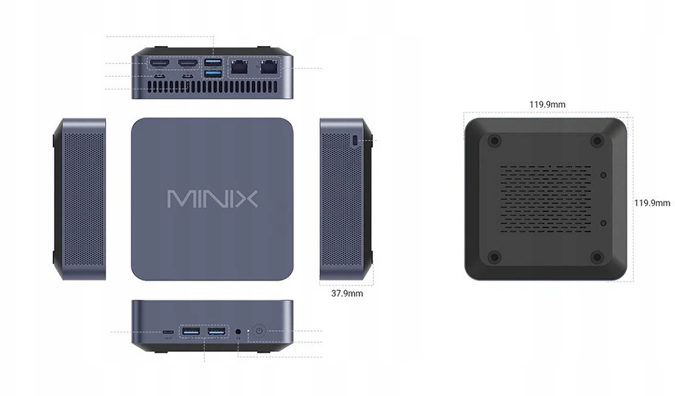 Mini kompiuteris Minix N512 i5 12600H 16GB 512GB Windows 11 Pro