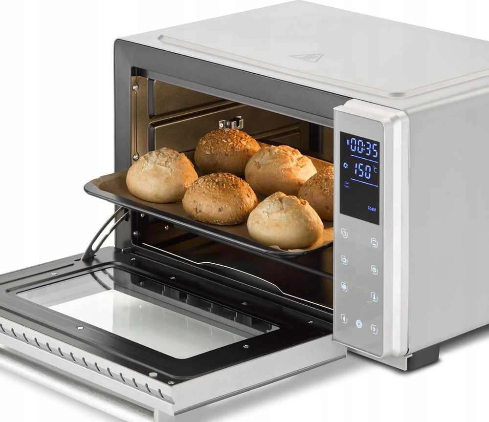 Mikrobangų krosnelė Caso | Compact orkaitė | Bake & Style 26 Touch | Easy Clean | Compact | 1500 W | Sidabrinis