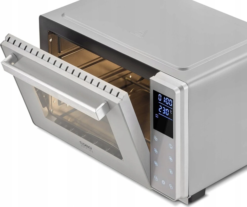 Mikrobangų krosnelė Caso | Compact orkaitė | Bake & Style 26 Touch | Easy Clean | Compact | 1500 W | Sidabrinis