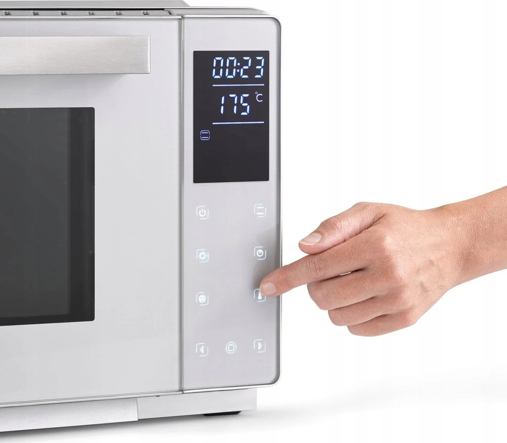 Mikrobangų krosnelė Caso | Compact orkaitė | Bake & Style 26 Touch | Easy Clean | Compact | 1500 W | Sidabrinis