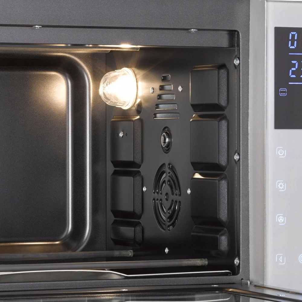 Mikrobangų krosnelė Caso | Compact orkaitė | Bake & Style 26 Touch | Easy Clean | Compact | 1500 W | Sidabrinis