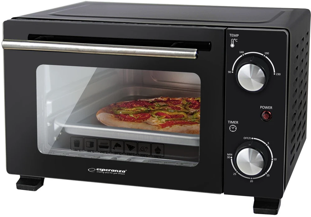 Mikrobangų krosnelė Esperanza EKO007N Mini Oven 10 l 800 W Juodas