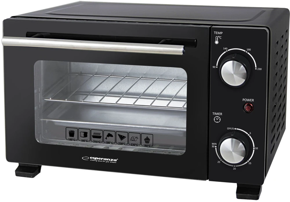 Mikrobangų krosnelė Esperanza EKO007N Mini Oven 10 l 800 W Juodas