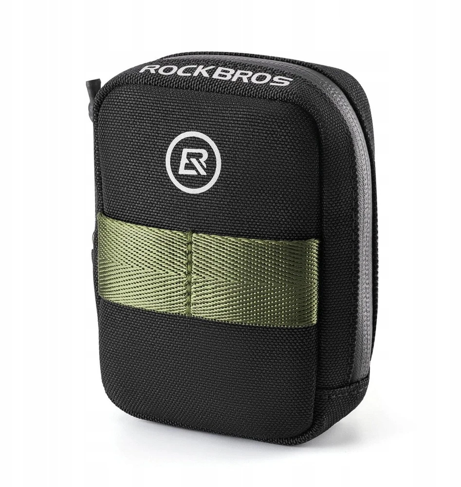 Rockbros Mini Saddle Bag with CO2 Cartridge Holder – Juodas/Žalias