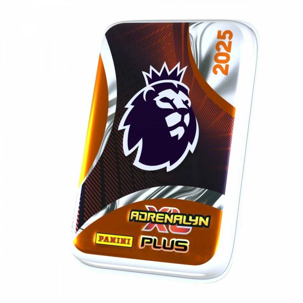 „Panini“ futbolo kortelės „Adrenalyn XL Plus Premier League 2025“ mini skardinė