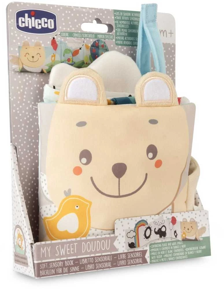 Chicco 3 viename kontrastingų audinių knygų rinkinys