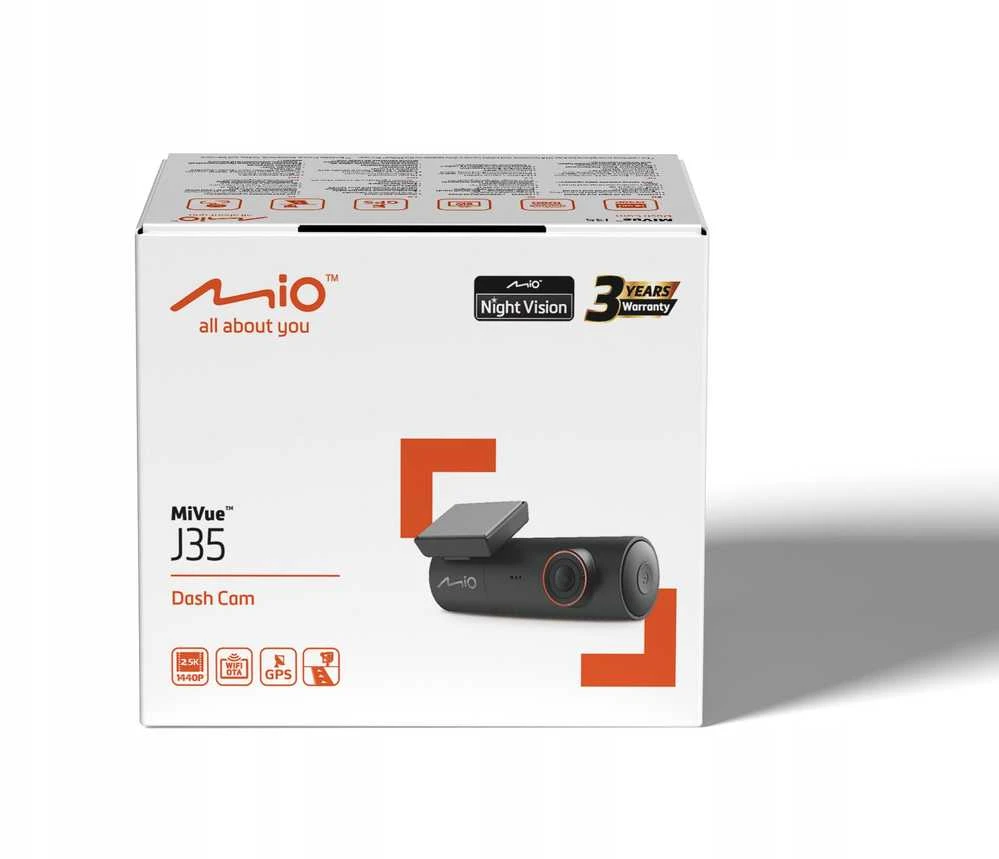 Vaizdo registratorius Mio MiVue™ J35 I 2.5K 1440P I WiFi I OTA I GPS I Speedcam