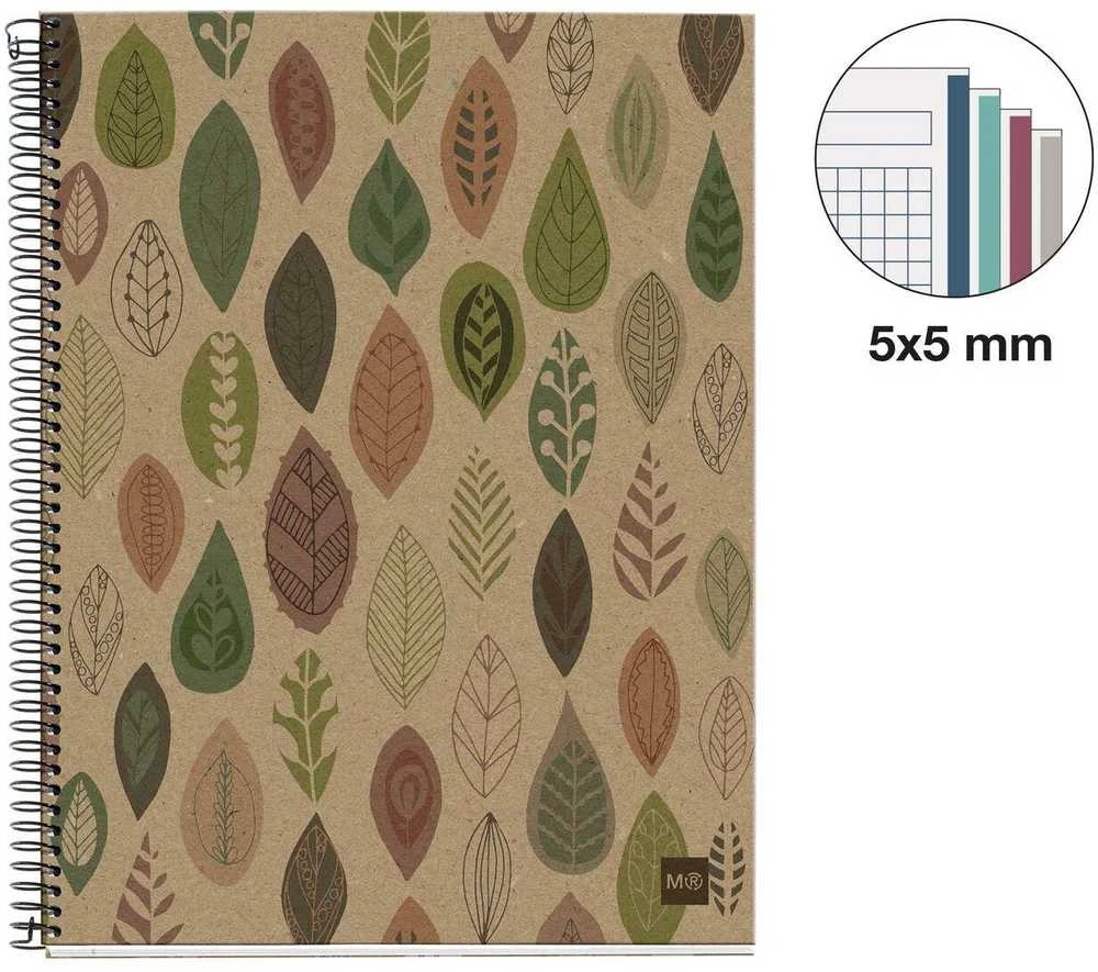 Miquelrius užrašų knygelė ECOLEAVES perdirbamas A4 80g balta