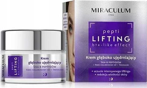 Miraculum Pepti Lifting Deep Firming Lifting Night Kremas stangrinamasis naktinis veido kremas, 50 ml