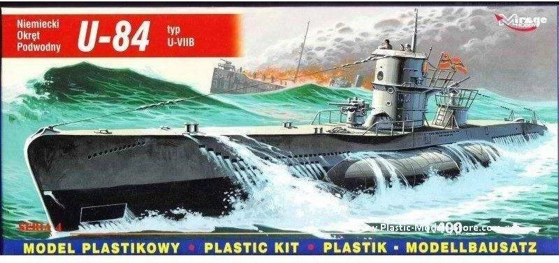 Mirage Modele Mirage Model plastikowy U-Boot U-84 VIIB