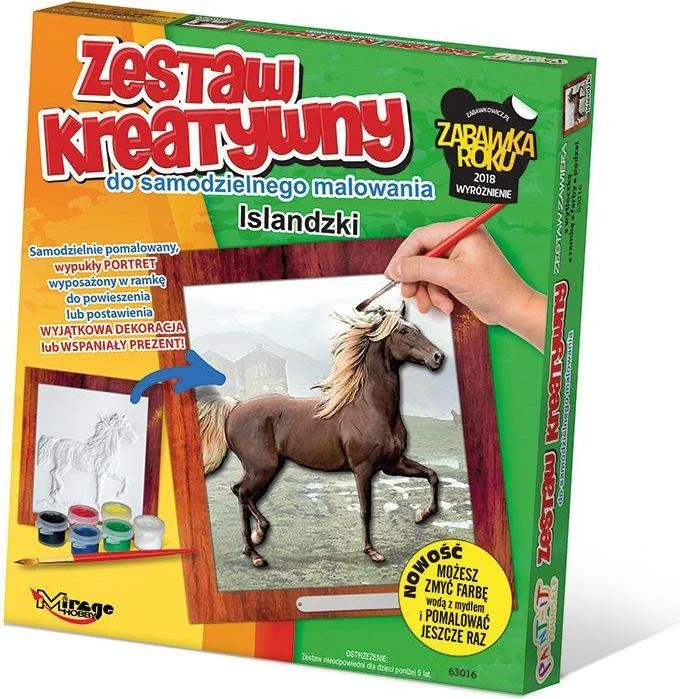 Kūrybinės tapybos rinkinys. Mirage Hobby Islandijos arklys