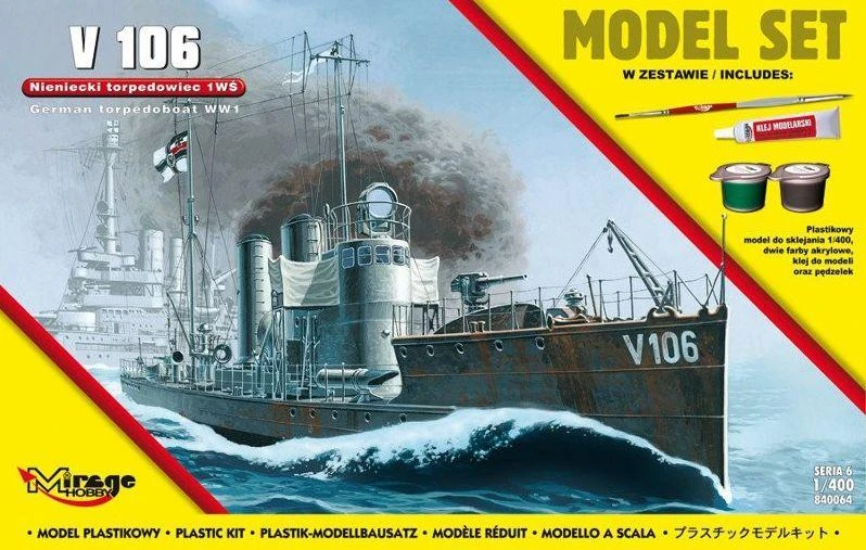 Mirage Modele Mirage 'V106' (Vokietijos WW1 torpedo laivas) (MI / 840064)