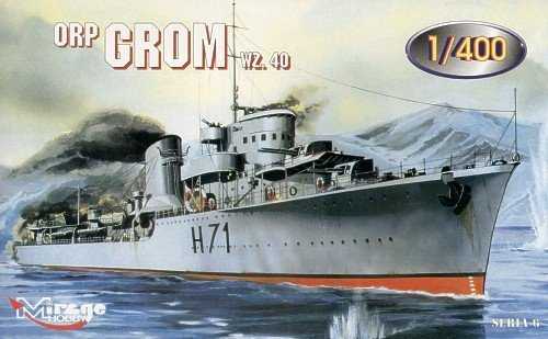 Mirage Modele Mirage zest.d/sklej.Okręt ORP Grom WZ40 S06 400614