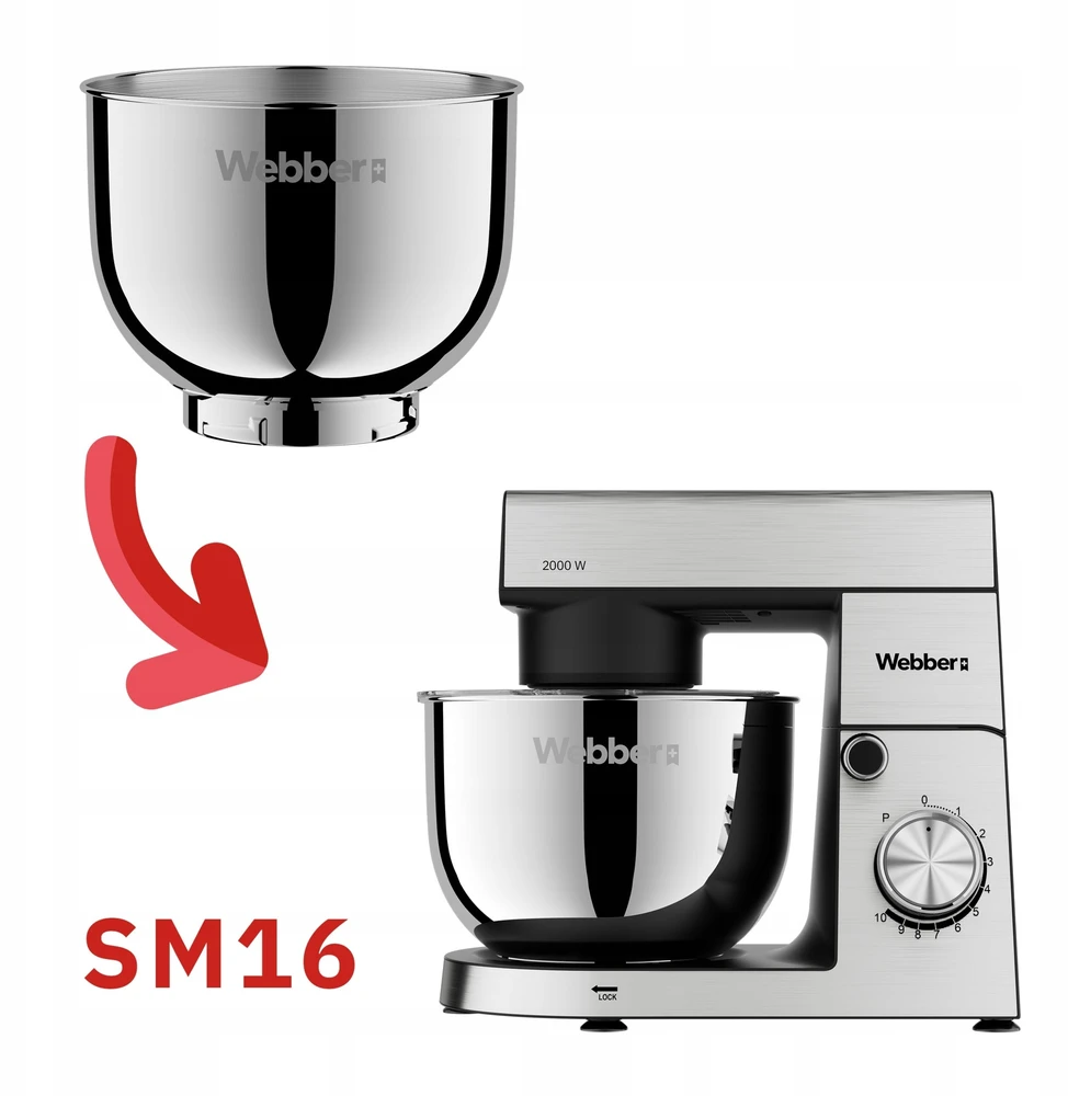 Webber Misa INOX 4L robotams Webber SM15 ir SM16 - Originali misa, talpi