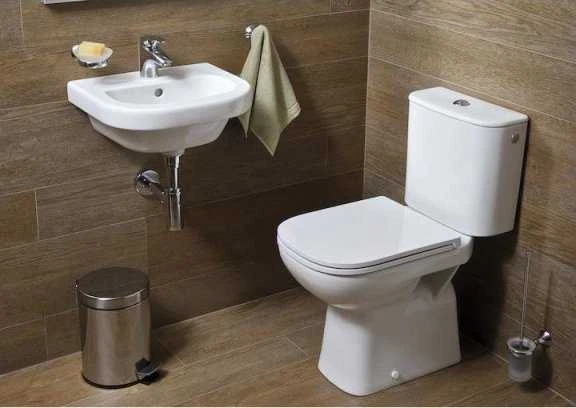Jika pods Deep, 360x650 mm, horizontāls izvads, pievads no apakšas, balts