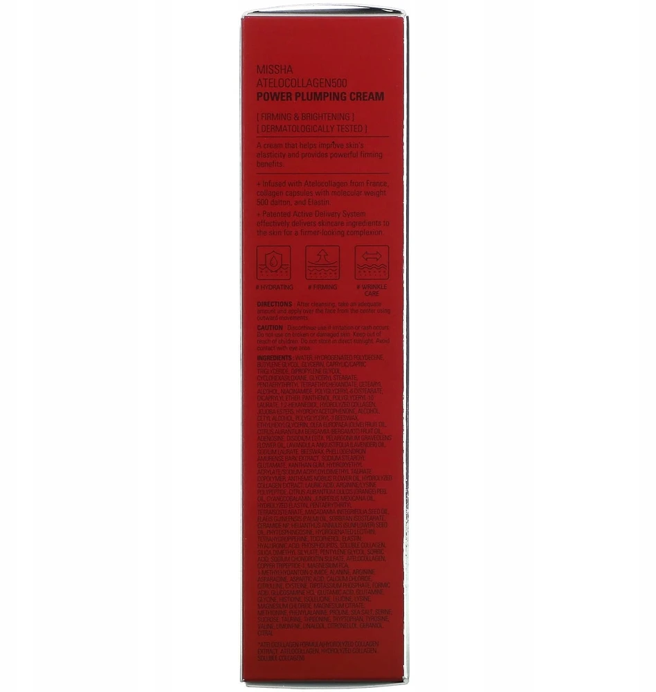 Missha Atelo Collagen 500 Power Plumping Kreminis stangrinamasis veido kremas, 40 ml