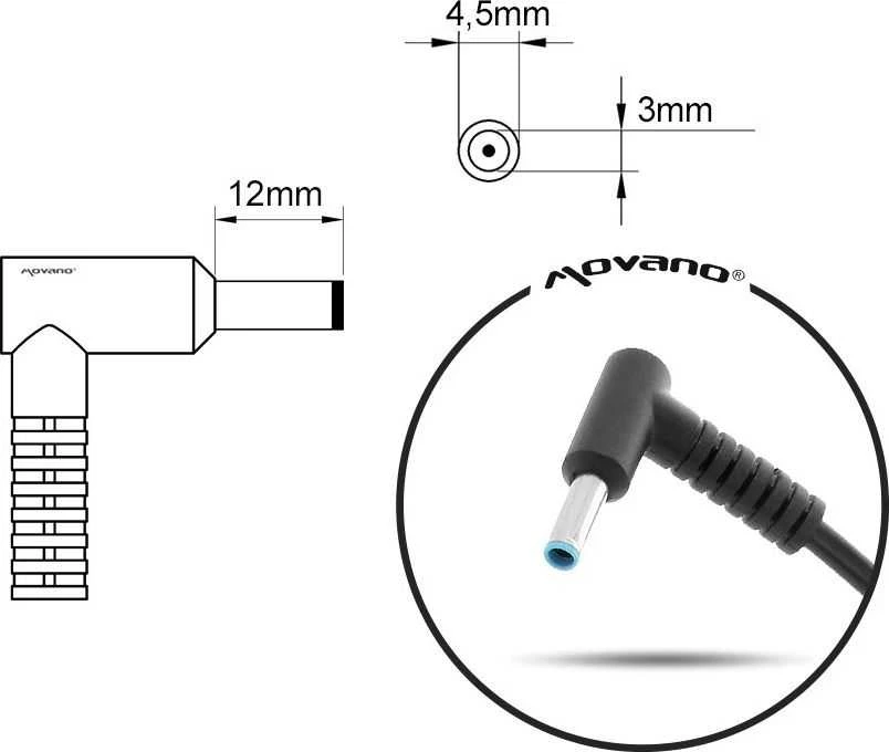 Nešiojamo Kompiuterio Pakrovėjas - Mitsu 19.5V 4.62A 90W Juodas