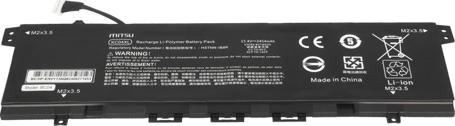 Mitsu KC04XL HSTNN-IB8K HP Envy x360 13-AG 13-AR 13-AH 13-AQ serija 3454 mAh (53 Wh) 15,4 V baterija