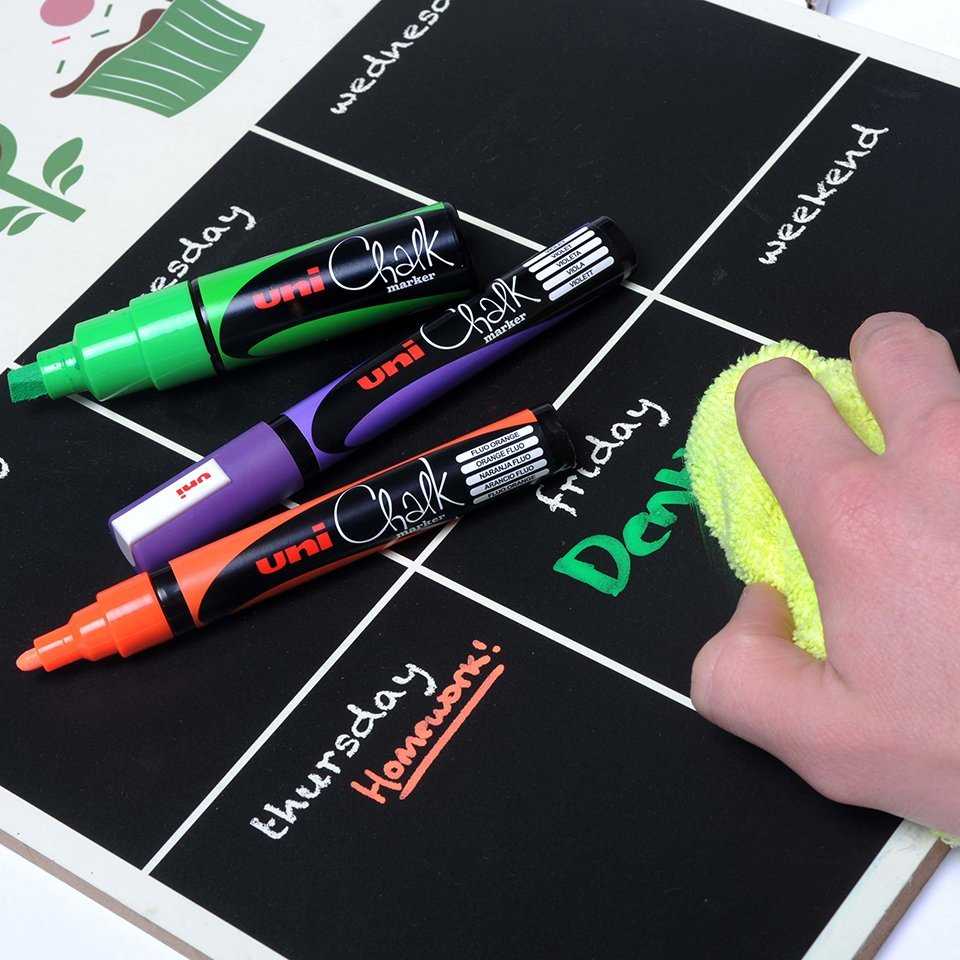 Uni-Ball Uni - Chalkmarker 5M - Metallic spalvos, 8 vnt