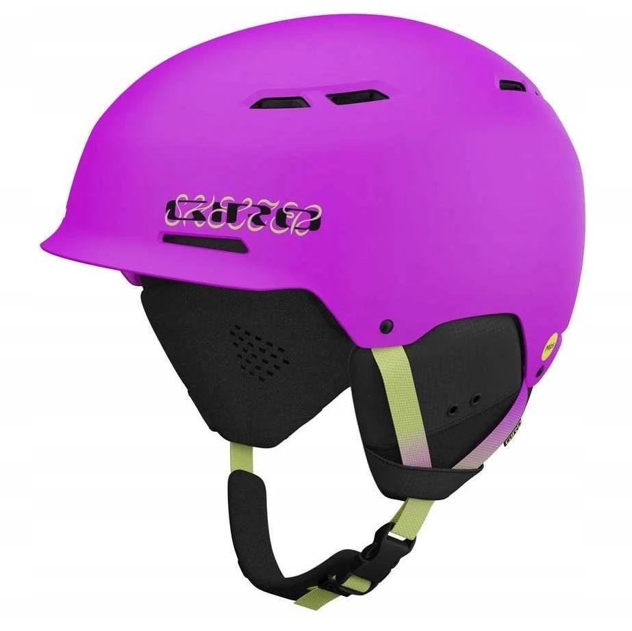 MIVIDA Žieminis šalmas GIRO TRIG MIPS matinės violetinės spalvos su pastoge, S dydis (52-55,5 cm) (NAUJIENA 2024/2025)