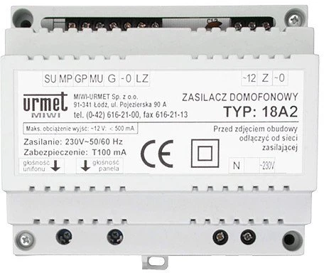 Miwi Urmet 6025/402 URMET Durų telefonų rinkinys su dviem iškvietimo mygtukais, įleidžiamas į sieną