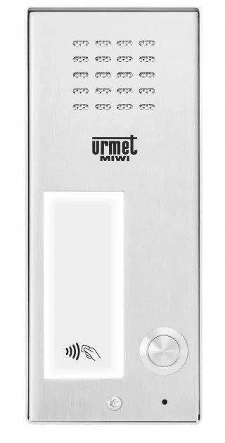 Miwi Urmet 6025/PR1-RF Urmet Pokalbio skydelis ELITE, 1 iškvietimo mygtukas, bekontaktis skaitytuvas, informacinis modulis