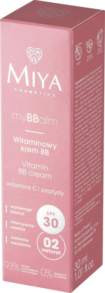MIYA myBBalm Vitamin BB kremas SPF30 02 30 ml