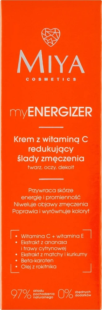 Miya Cosmetics MyENERGIZER Face Kreminis drėkinamasis veido kremas su vitaminu C, 40 ml