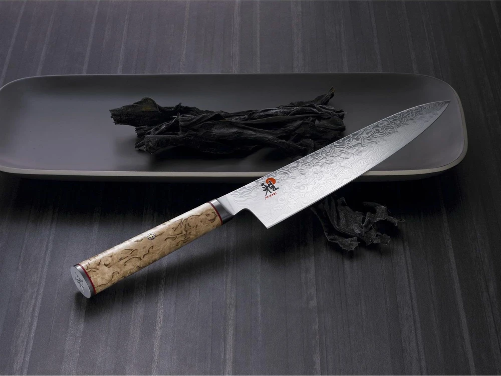 Zwilling Verschiedene MIYABI Gyutoh sidabrinė, Masur beržinė rankena, 200mm
