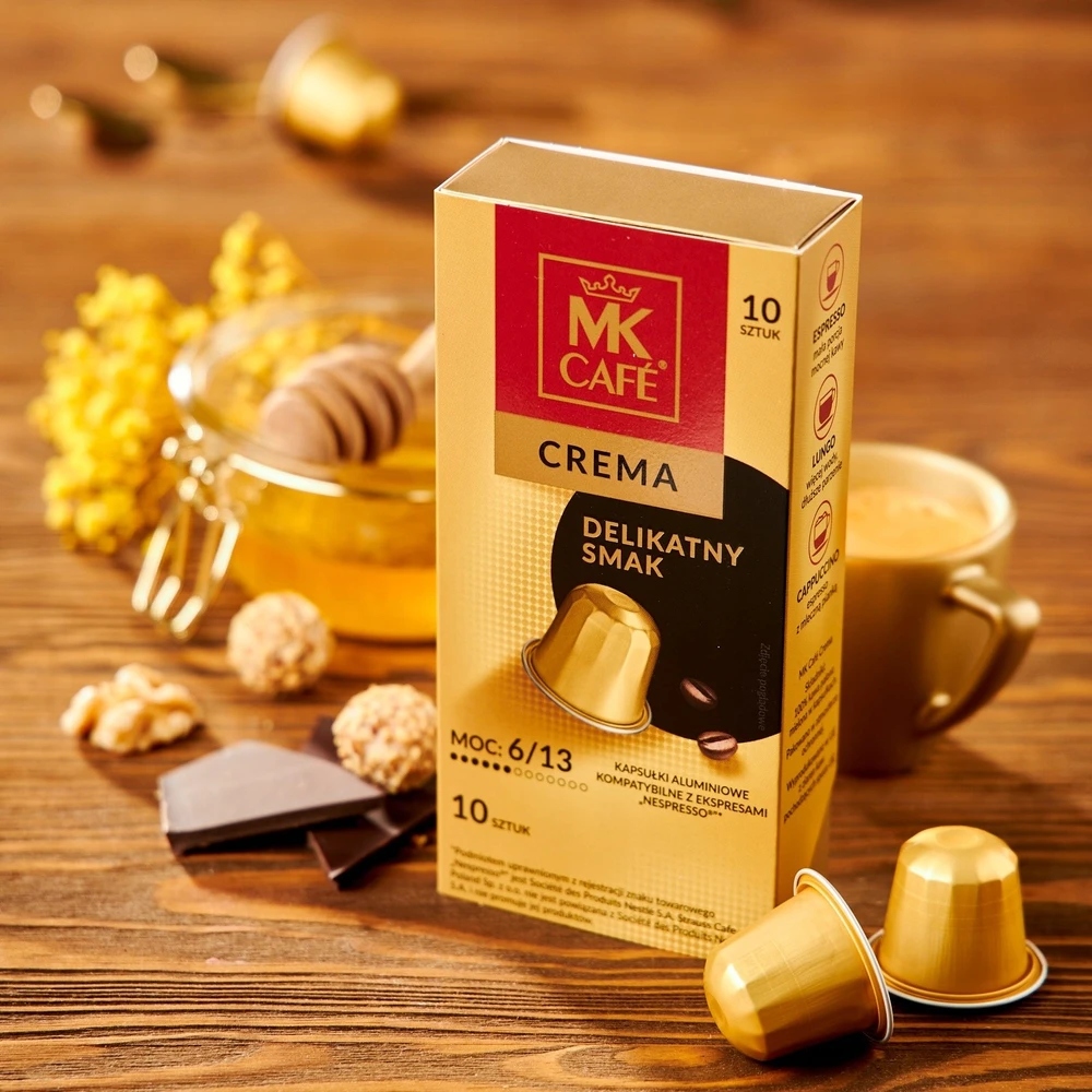 MK Cafe Nespresso Cafe Crema kapsulės, 10 vnt.