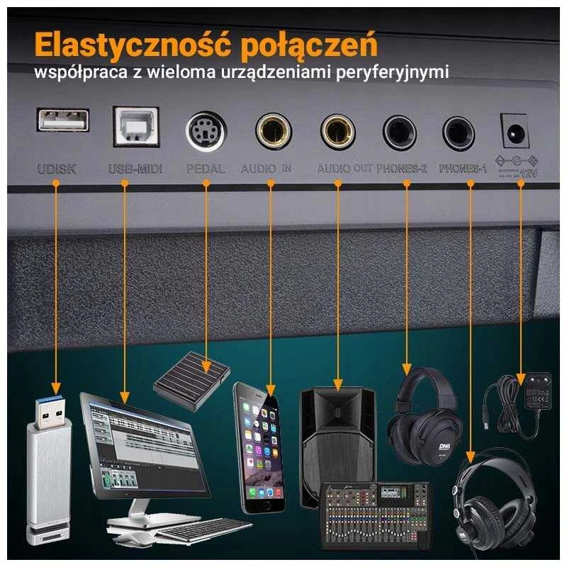 Skaitmeninis pianinas MK DP 881 su mokymosi klavišais