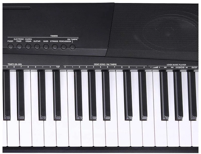 MK WP 881 skaitmeninis pianinas, klavišai, skirti mokytis groti