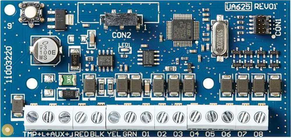 DSC HSM2208 išplėtimo modulis iš viršaus