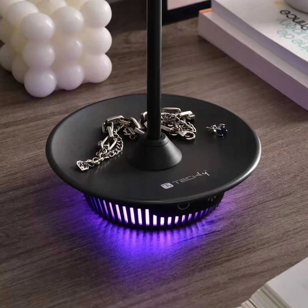 Techly Belaidė LED lempa su RGB pagrindu, lietimui jautri, reguliuojamo ryškumo