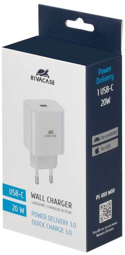 Įkroviklis RivaCase PS4101 W00 Universali (PS4101W00WHITE)