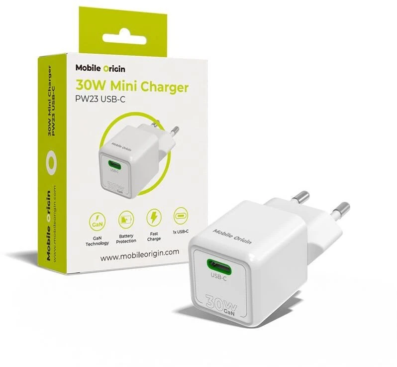 Įkroviklis Mobile Origin 30W Mini Charger PW23 - USB-C